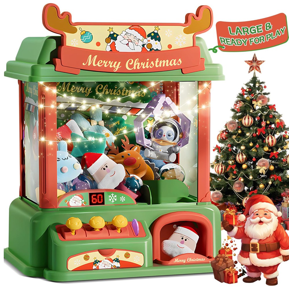 Vending Game - เครื่องจับเล็บสำหรับเด็กเครื่องเกมอาเขตของเล่นลูกกวาดเครื่องจำหน่ายสินค้าขนาดเล็กมีเสียงเบาของขวัญคริสต์มาสวันเกิด